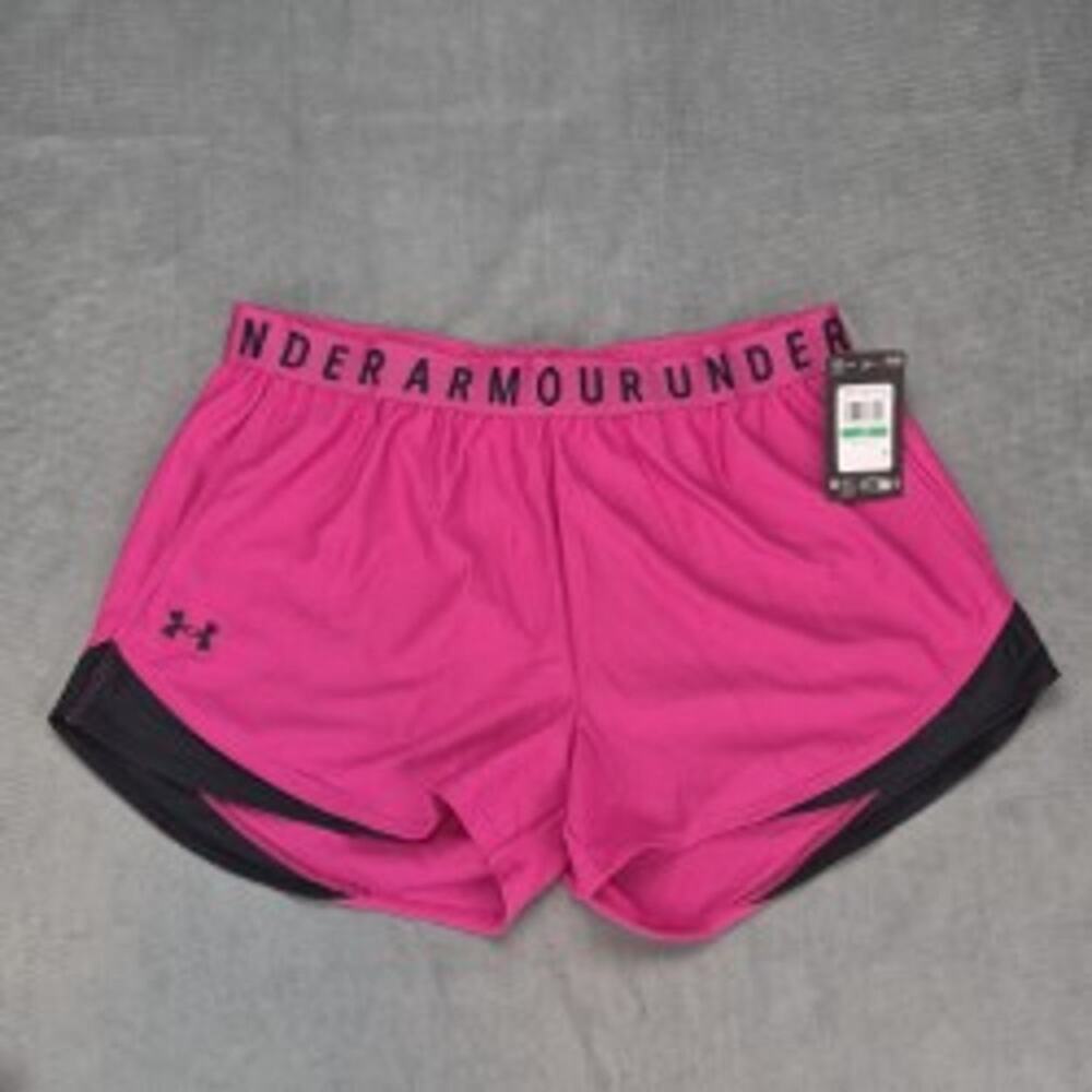 Under Armour Play Up Shorts 1344552 Women's 3.0 Running Athleisure Pink L